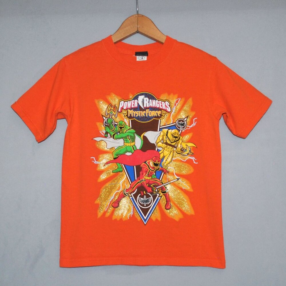 Power Rangers Mystic Force Kids Shirt Size Small Orange Short Sleeve Tee